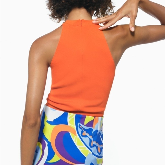 NWT ZARA Square Neck  Choker Top - Picture 3 of 11